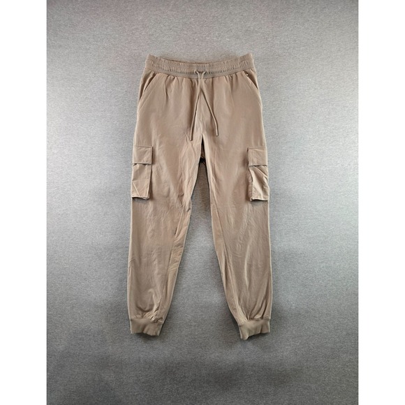 ALO Yoga Pants - Alo Yoga Double Take Cargo Pants Womens L Beige Jogger Drawstrings Athleisure